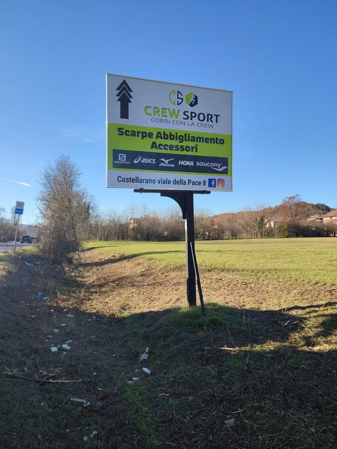 Cartello pubblicitario Crew Sport, Castellarano (RE)