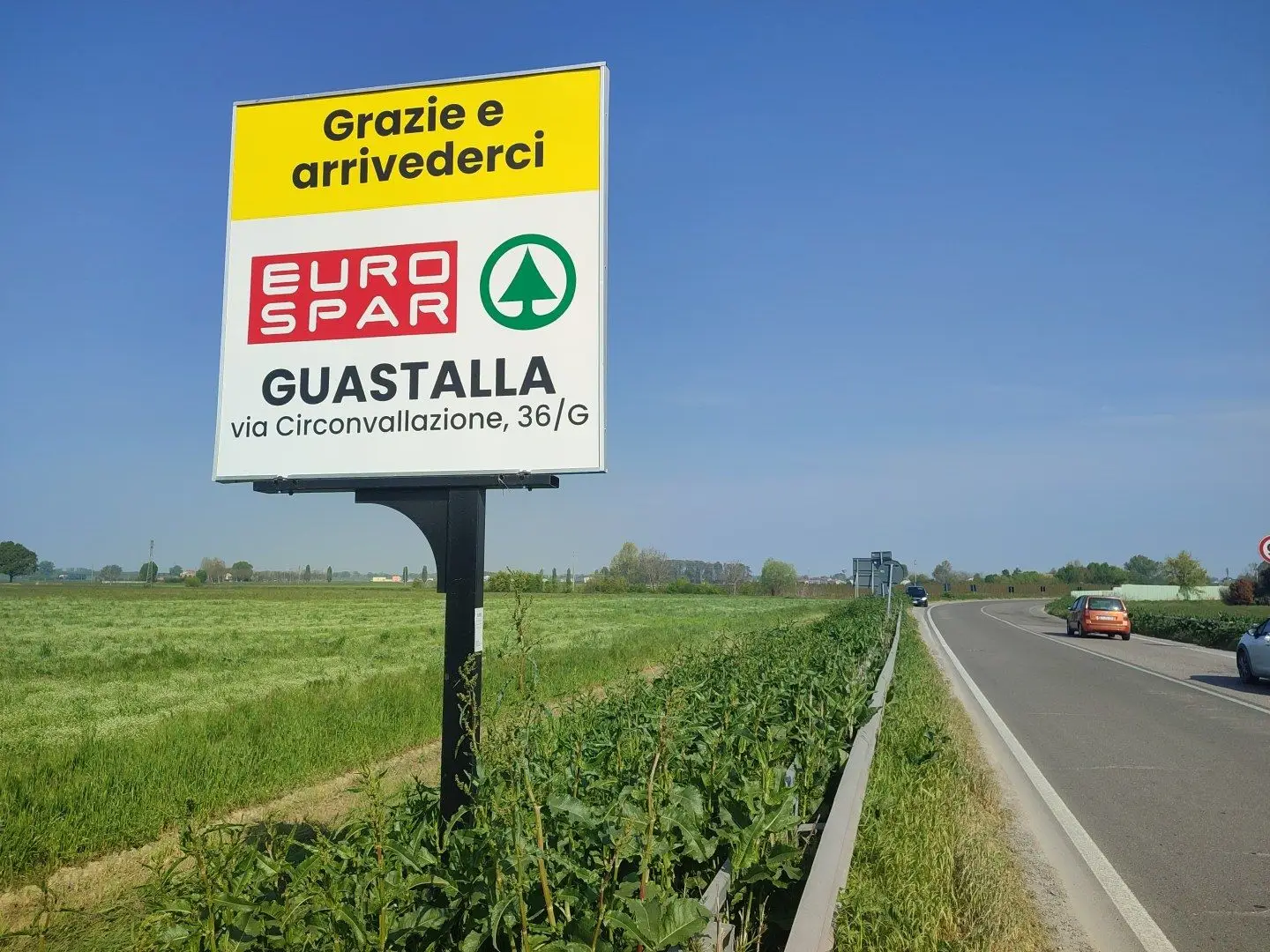 Cartello pubblicitario Eurospar a Guastalla (RE)