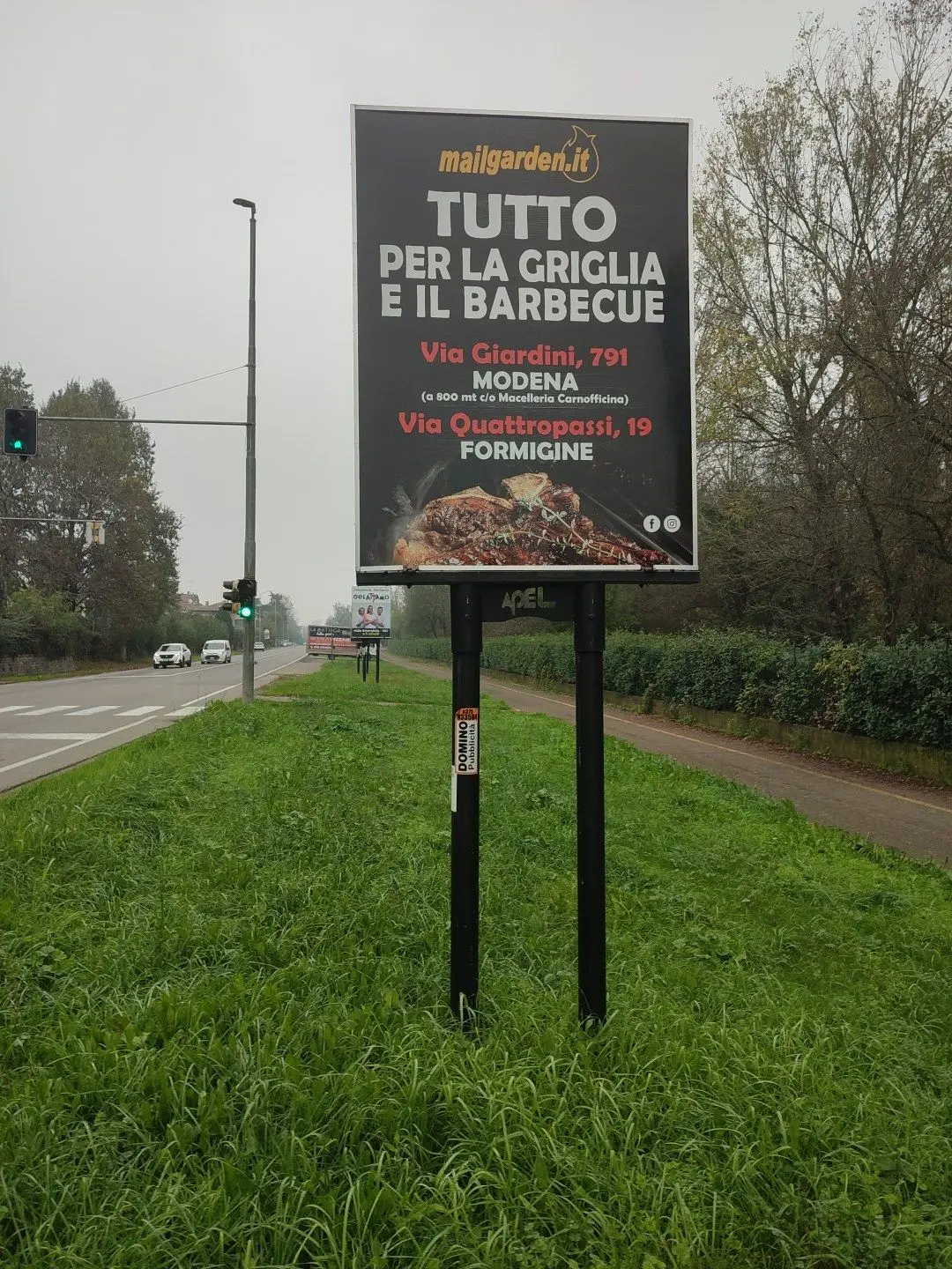 Cartello pubblicitario Mailgarden a Modena