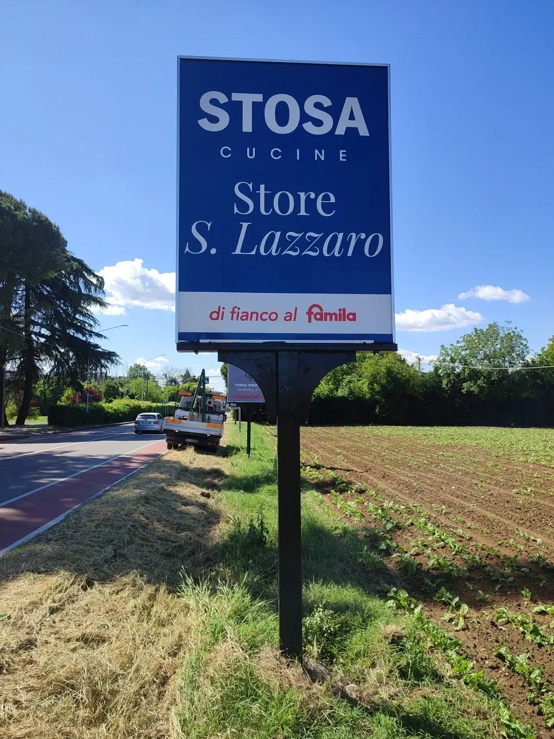 Cartello pubblicitario Stosa Cucine Store, San Lazzaro (BO)