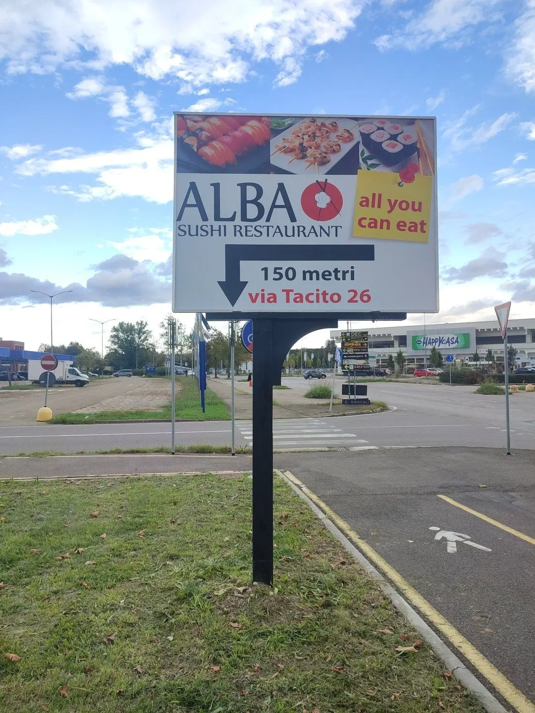 Preinsegna Alba Sushi: 150 metri, via Tacito 26