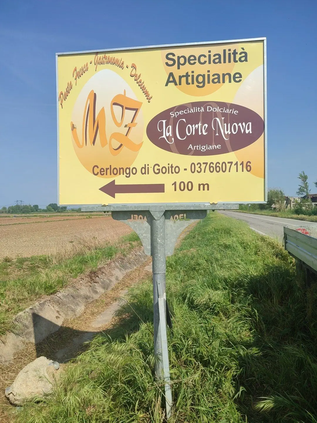 Preinsegna La Corte Nuova, Cerlongo di Goito (MN): 100 metri
